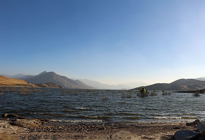View over the Kern River in Wofford Heights, California