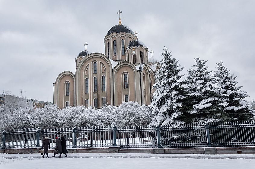 Church of the Cathedral of St. George in Makiivka, Ukraine