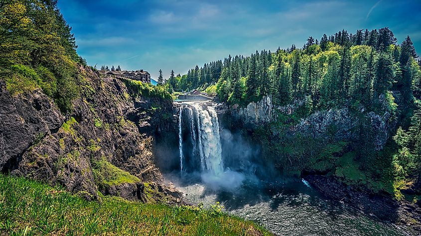 Snoqualmie Falls near Bellevue, Washington, United States.