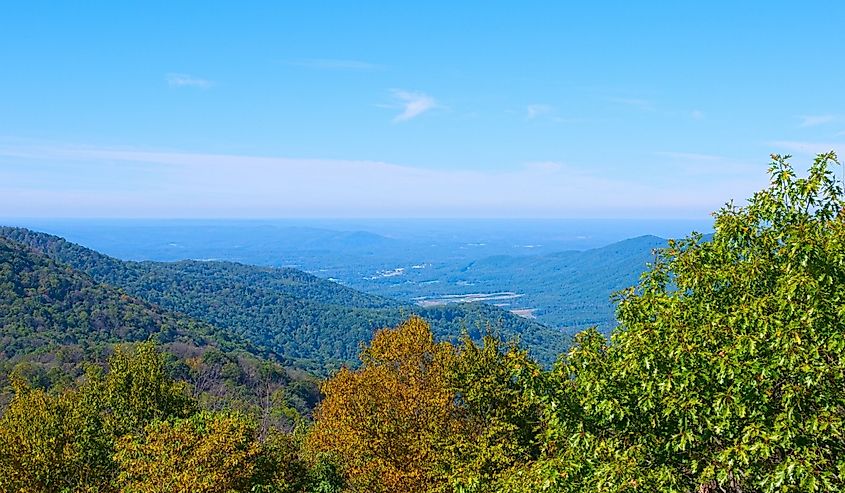 View from the fire tower at Frozen Head State Park, Wartburg, Tennessee