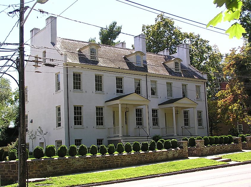 A residence, the John Woolston House in the Vincentown Historic District, located in Southampton Township, NJ. 