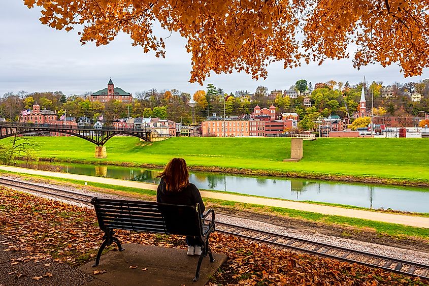 Fall colors in Galena, Illinois