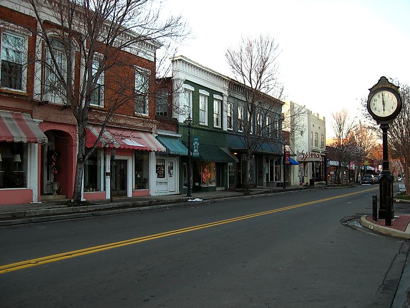 View of Downtown York in South Carolina.