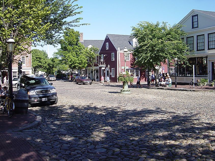 Main Street in Nantucket, Massachusetts.