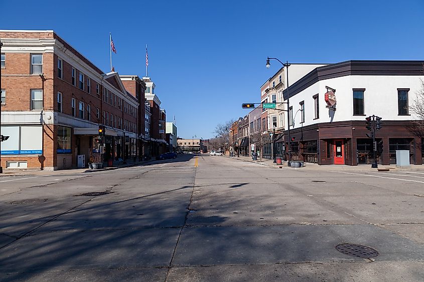 Downtown Beloit, Wi. Editorial credit: JL Jahn / Shutterstock.com