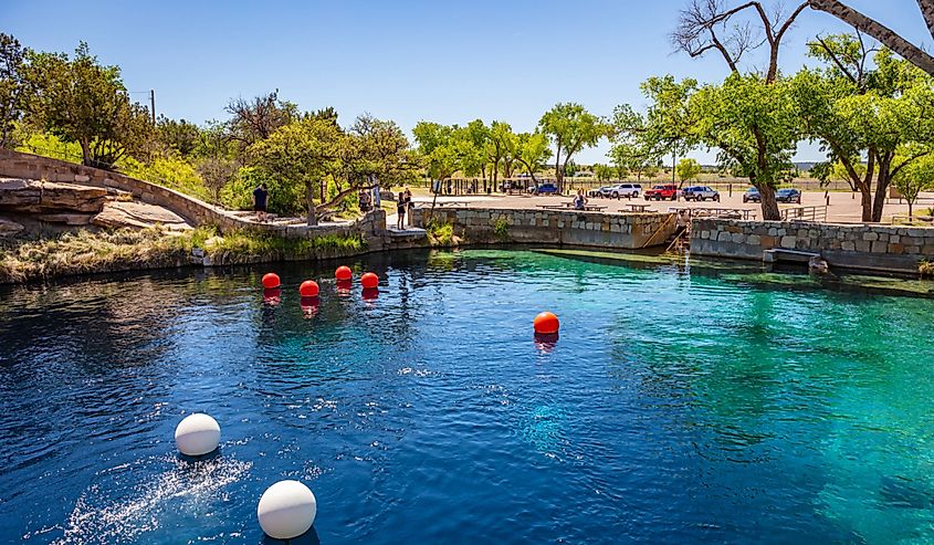 The famous Blue Hole in Santa Rosa, New Mexico.