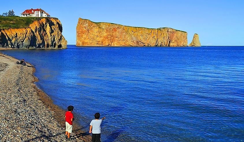 Perce Rock view in Perce, QC.
