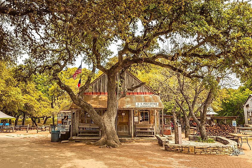 The post office and general store in Luckenbach, Texas.