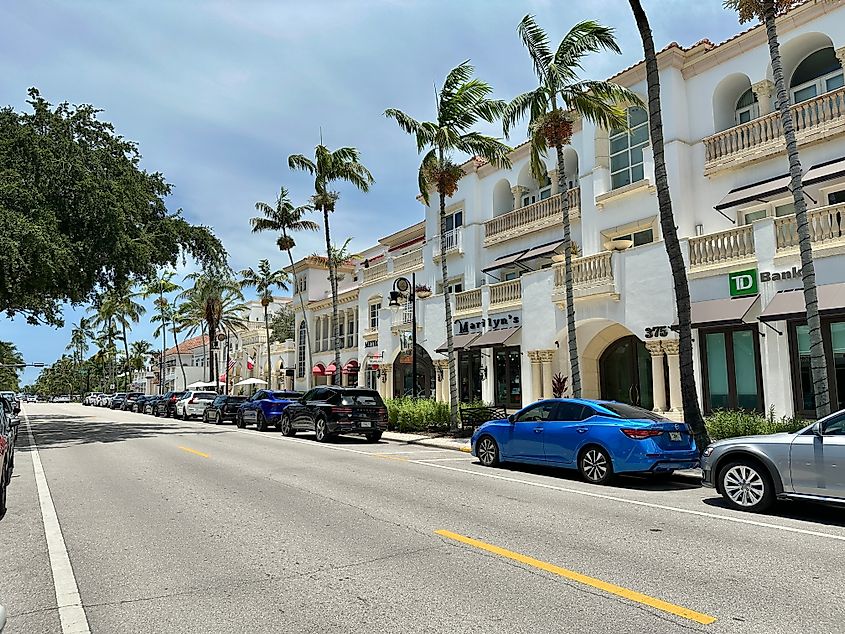 View of downtown in Naples, Florida.