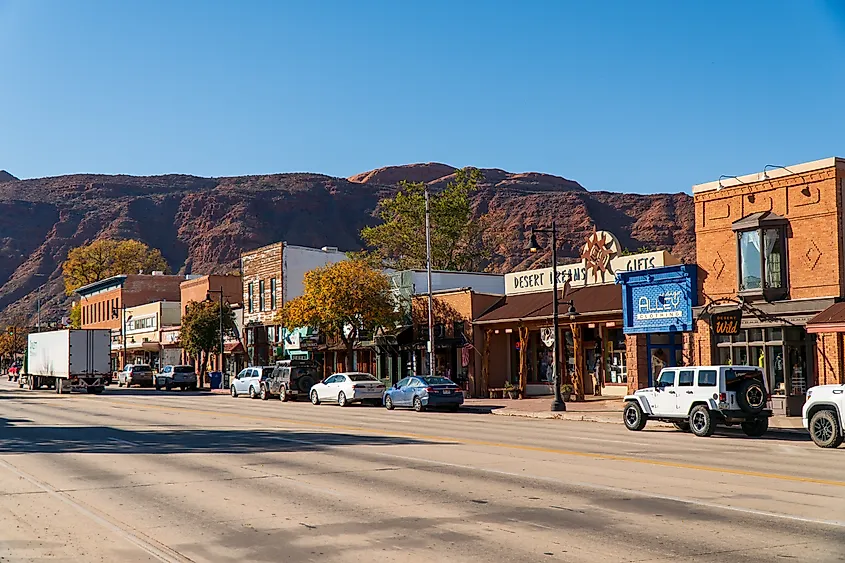 Main Street in Moab, Utah.