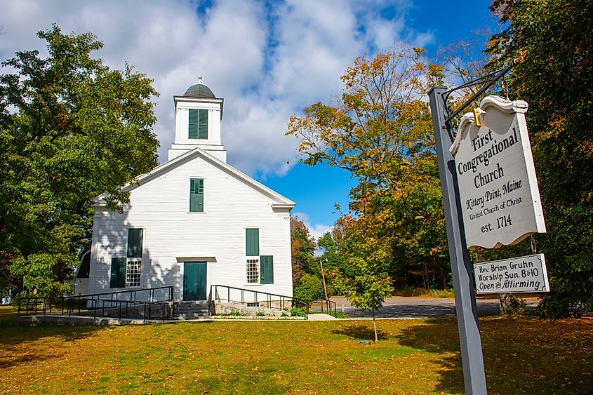 The First Congregational Church of Kittery Point in Kittery, Maine.