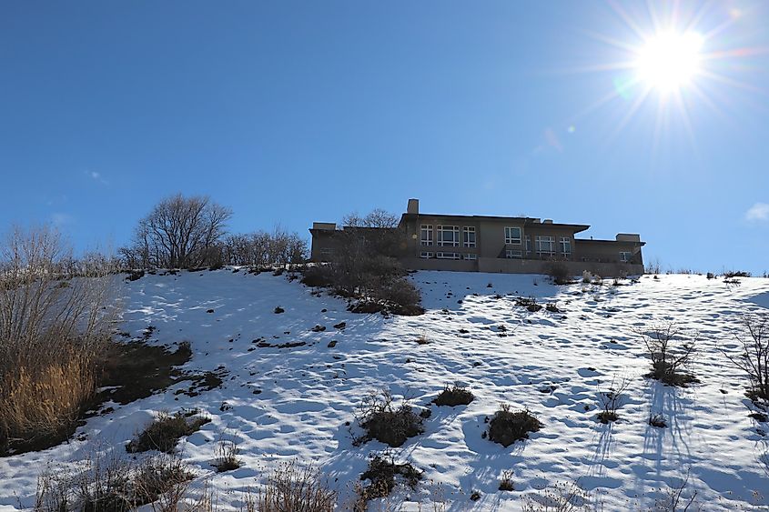 A home on a peak in the Bountiful Utah hills.