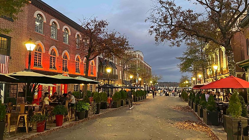 Alexandria Old Town at nightphoto by Bryan Dearsley