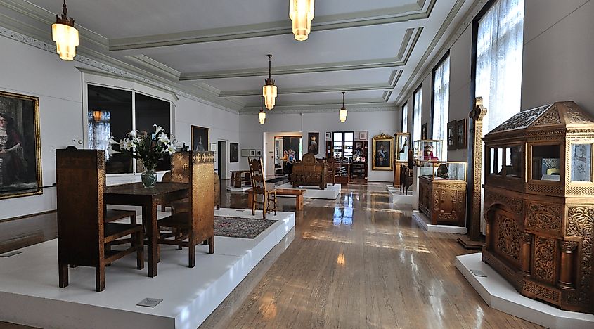 Palace furnishings of Queen Marie and other related items at the Maryhill Museum of Art in Washington.