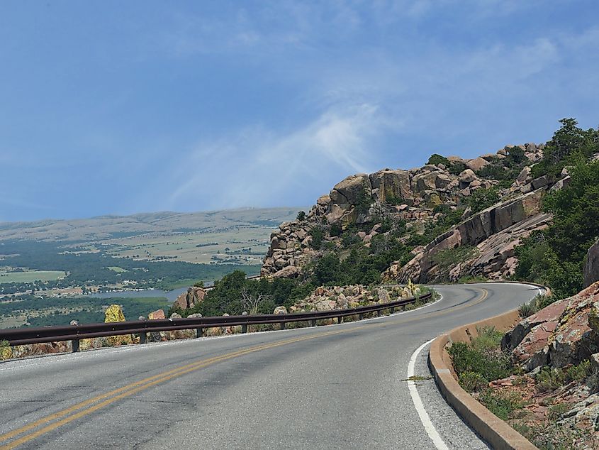 Scenic descent from Mt Scott, Oklahoma