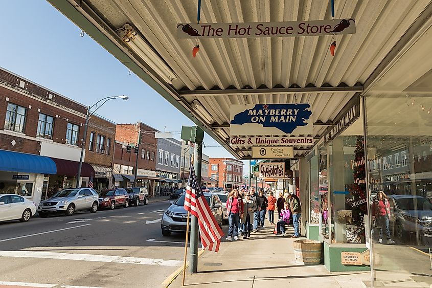 Main Street in Mount Airy, North Carolina.