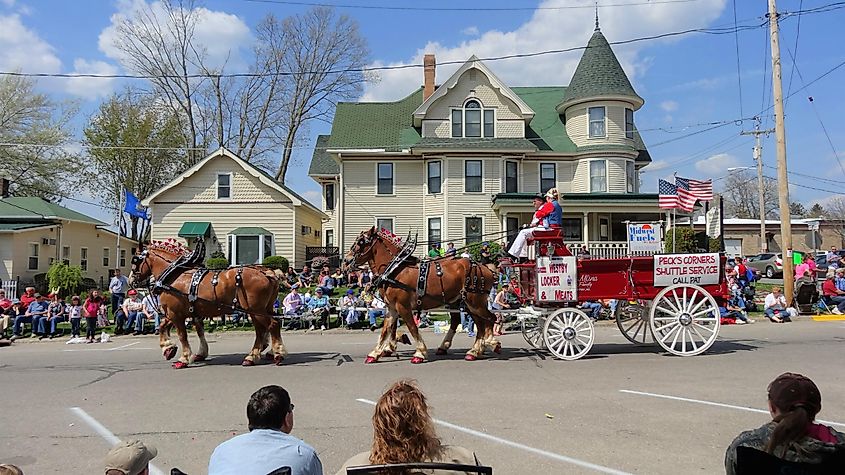 Norwegian Independence Day parade in Westby, Wisconsin.