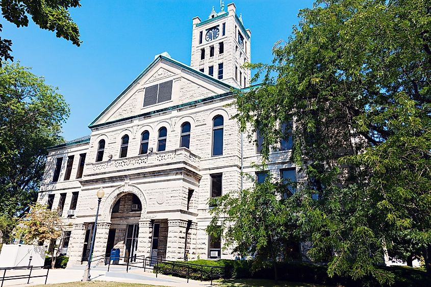 Old courthouse in Taylorville, Christian County, Illinois, United States