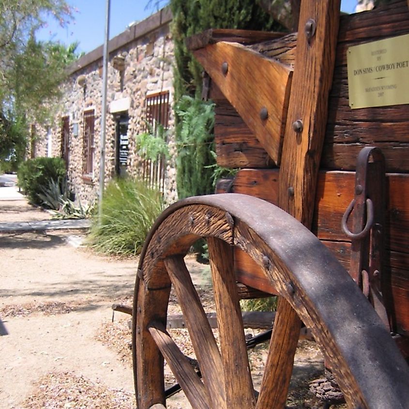 Wagon at the Virgin Valley Heritage Museum, located in Mesquite, Clark County, southern Nevada.
