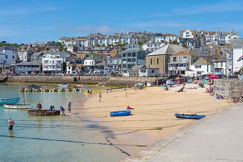 St. Ives harbour beach