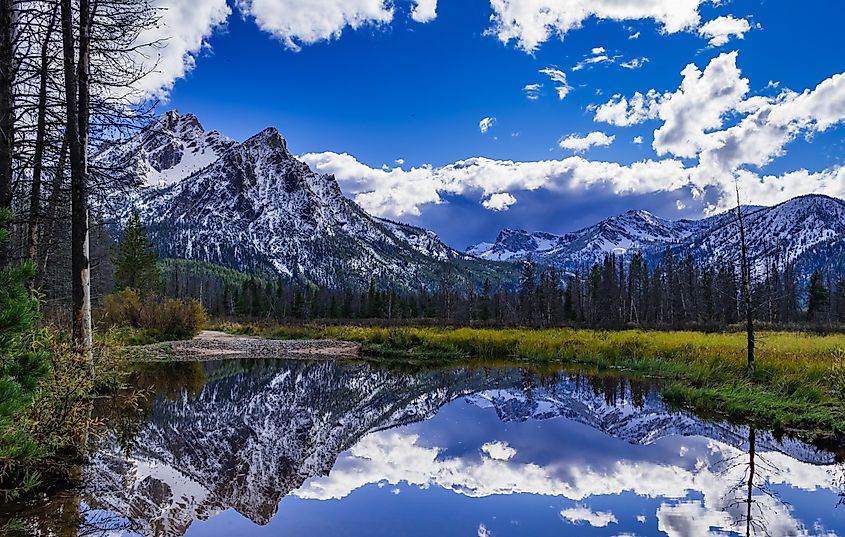 View of McGown Peak near Stanley in Idaho.