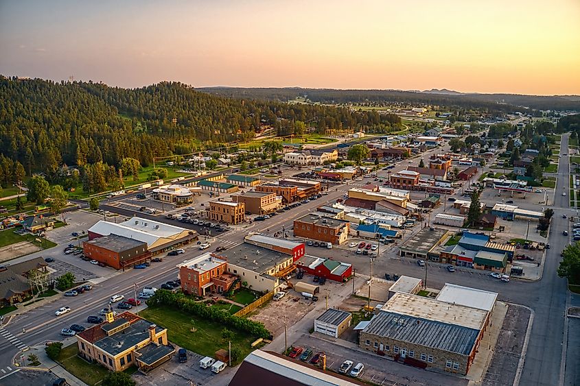 Aerial View of Custer, South Dakota