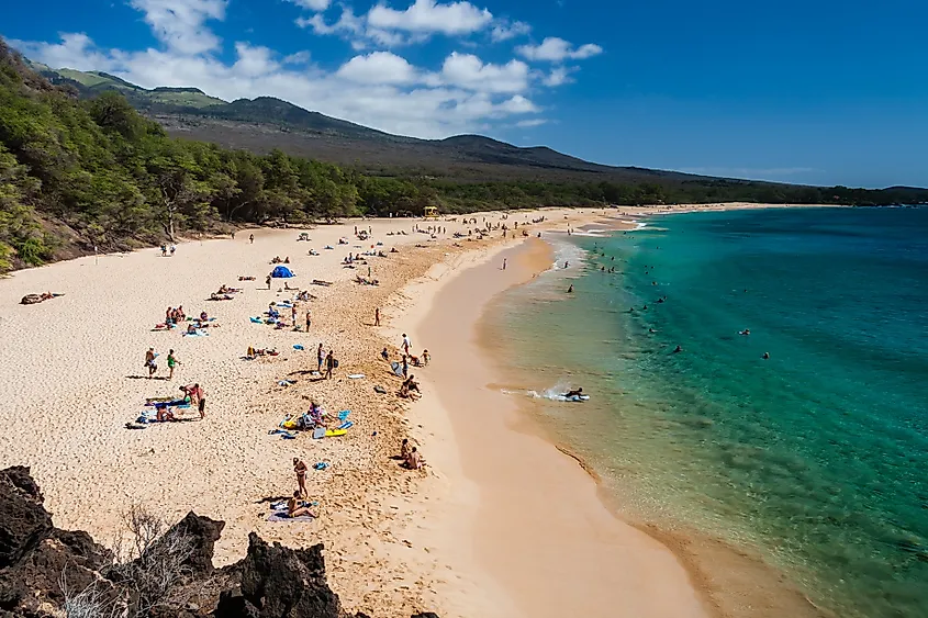 Big Beach near Wailea in Hawaii.