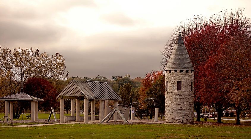 Lindsay Park, Bettendorf, Iowa, early Fall.