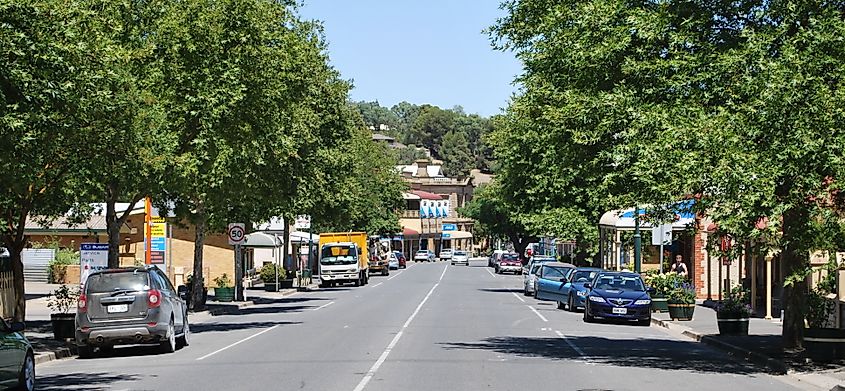 Murray Street, the main street of Angaston, South Australia.