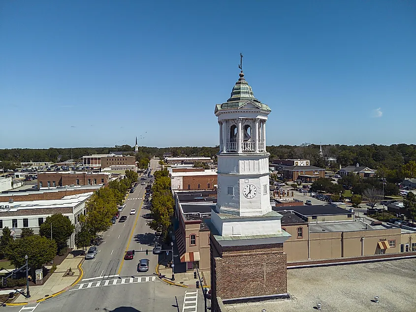 Overlooking Main Street in Camden, South Carolina.