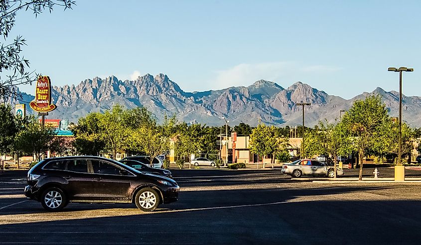 Organ Mountains in downtown Las Cruces, New Mexico.