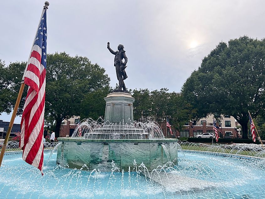 Lafayette Fountain in LaGrange, Georgia.