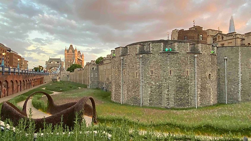 The Tower of London with Tower Bridge in the background makes for a spectacular London sunset (Photo: Bryan Dearsley)