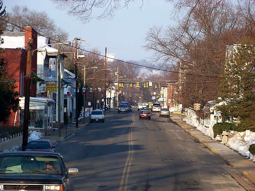 Downtown Bridgewater, Virginia.