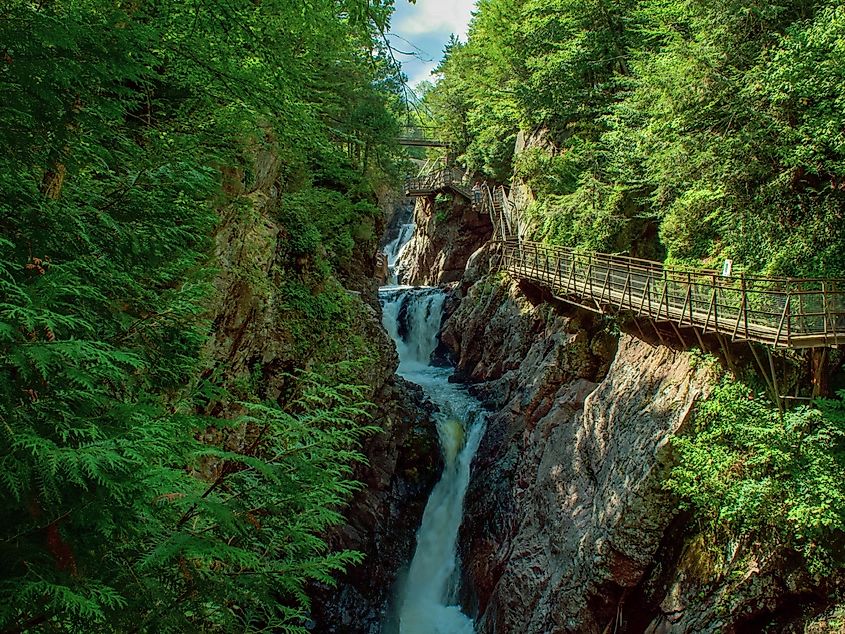 High Falls Gorge in Lake Placid, Adirondacks.