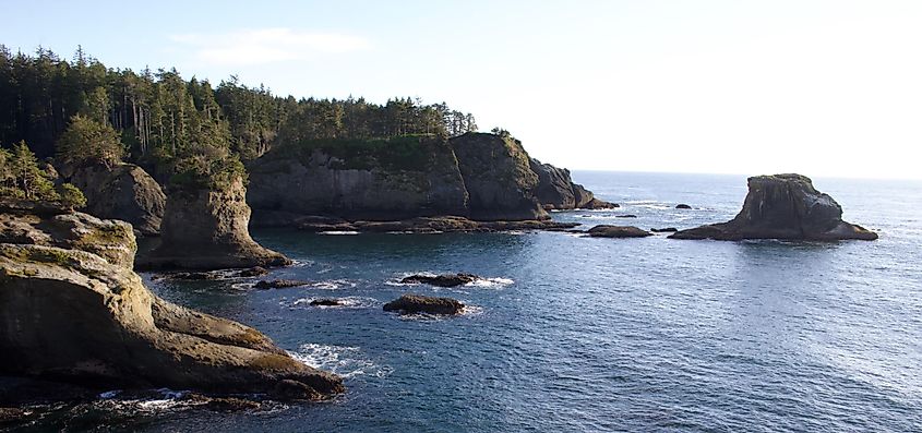 The coast along Neah Bay, Washington