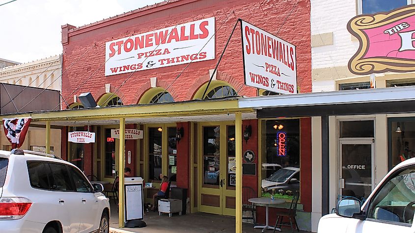 The old Acme Dry Goods Building in Llano, Texas