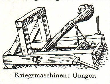 Onager with a bowl bucket.