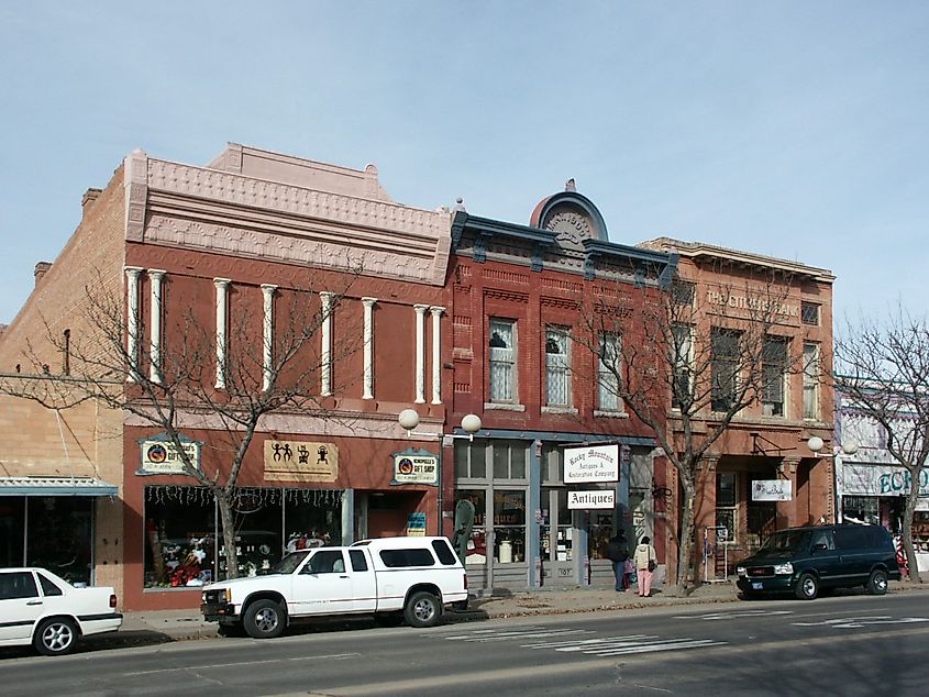 The Aztec Main Street Historic District in Aztec, New Mexico, USA.