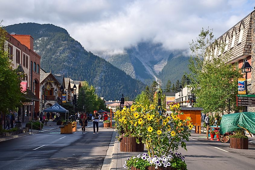 Downtown Banff, Alberta, Canada.