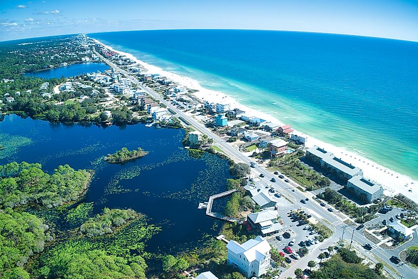 The scenic Highway 30A in Florida.