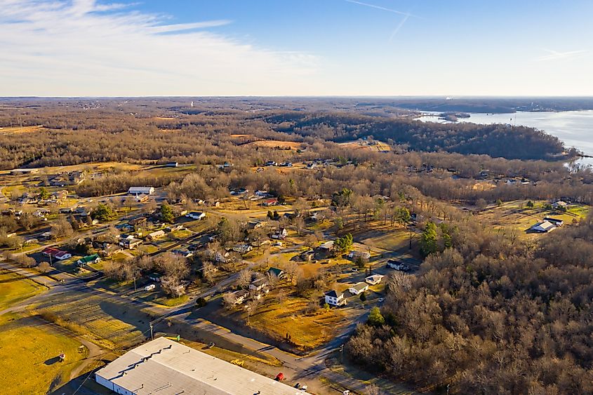 Aerial photo of Kuttawa, Kentucky