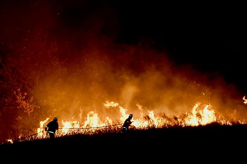 Bushfires in Australia.