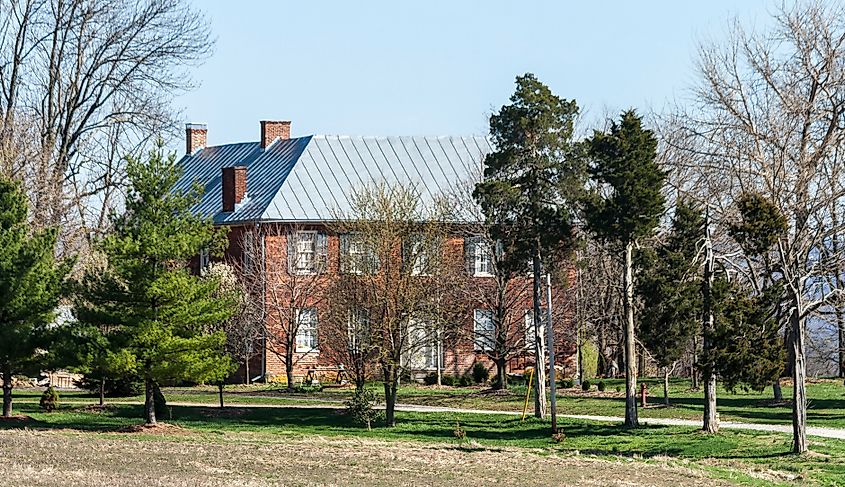 The Mt. Airy house in Sharpsburg, Maryland, a historic home set in a rural landscape