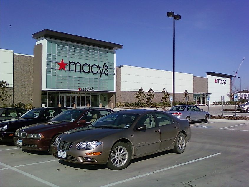 Exterior view of Macy's in Fairview, Texas.