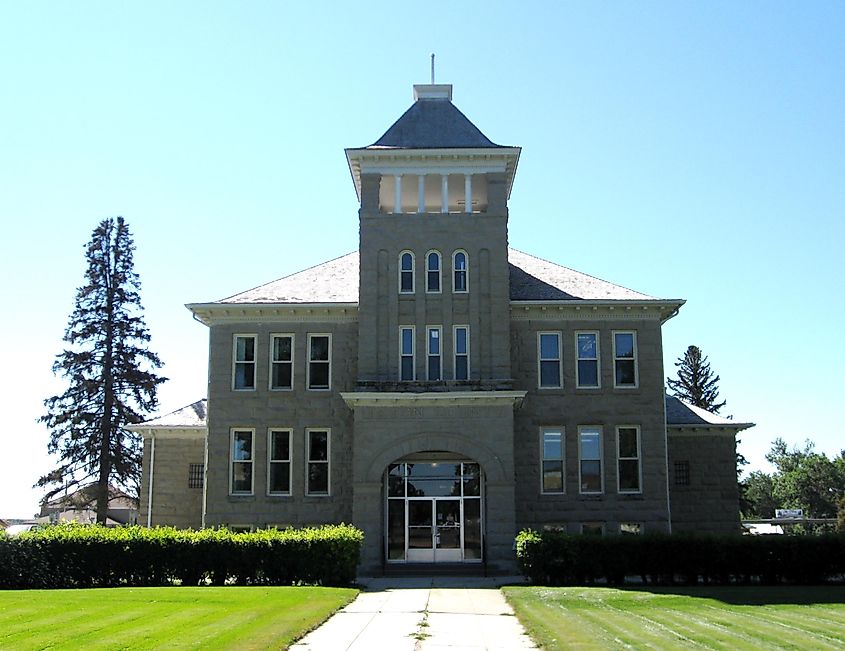 Teton County Courthouse, Choteau, Montana, USA. 