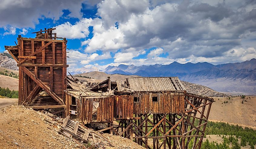 An abandoned silver mine in Mackay, Idaho, USA