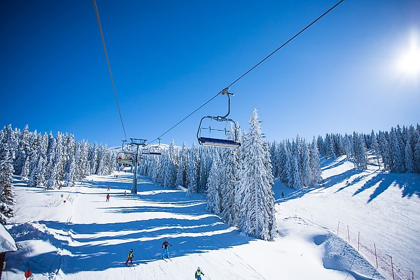 Ski lift in Steamboat Springs, Colorado.