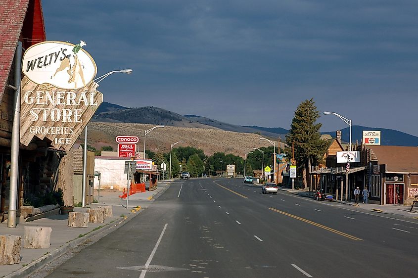 Main Street in Dubois, Wyoming.