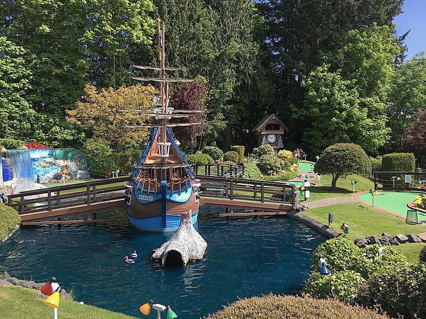 Paradise Mini Golf and Fun Park in Parksville, British Columbia, on Vancouver Island